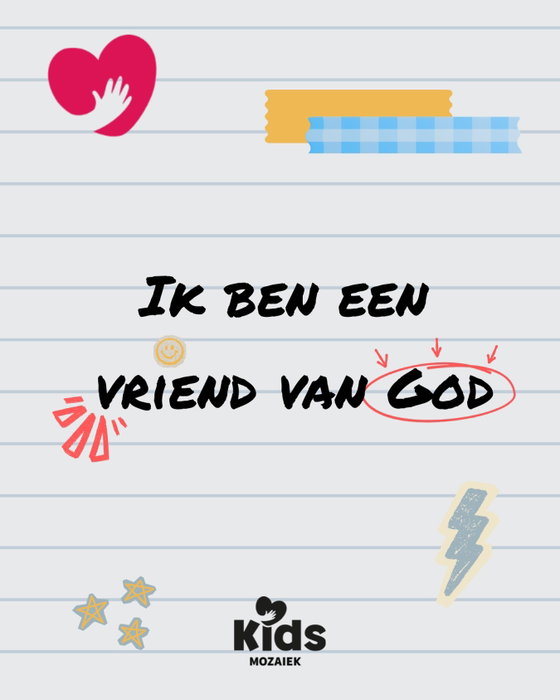 Ik ben een vriend van God – een dienst voor Alle Leeftijden!

Kerk zijn we met z’n allen, van jong tot oud. Daarom zijn zondag ook de kids in de Sporthal voor de AL-dienst! We duiken in een mooi thema en ontdekken wat God wil zeggen door een preek van kidspastor Jelina Leenders, met een vergiet, dans, en een mooi lied.

De kleintjes (0-4 jaar) zijn gewoon welkom in ons ontmoetingscentrum.

We zien je graag zondag 09.30 of 11.45 uur.