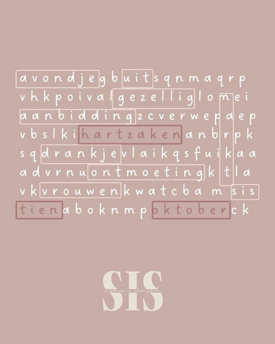 Zet zaterdag 10 oktober in je agenda, want het SIS Event 2026 komt er weer aan! Het belooft een avond vol gezelligheid, ontmoeting, hilariteit en inspiratie te worden.

We ontvangen je tussen 18.30 en 19.15 uur met een lekkere kop koffie of thee met natuurlijk voldoende lekkers op dit avondje uit. Omdat jullie er zo dol op zijn, zal er een gezellige markt zijn om de leukste goodies te scoren.

Daarna volgt een programma met aanbidding, interactie en verdieping. Mooi om samen als vrouwen deze plek op te zoeken! Rond 21.30u sluiten we de avond af met een drankje en de mogelijkheid om nog langs de kraampjes te gaan.

Reserveer snel je ticket(s) via de link in bio. Wij hebben er zin in!