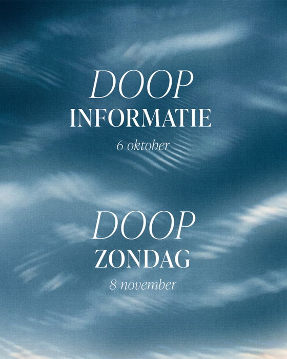 Op 8 november gaan we dopen! Diensten waar we zó naar uit kijken. Op 6 oktober is de eerstvolgende informatieavond. Heb jij het verlangen je te laten dopen? Meld je dan snel aan voor deze avond waar al je vragen welkom zijn. Link vind je in onze bio.