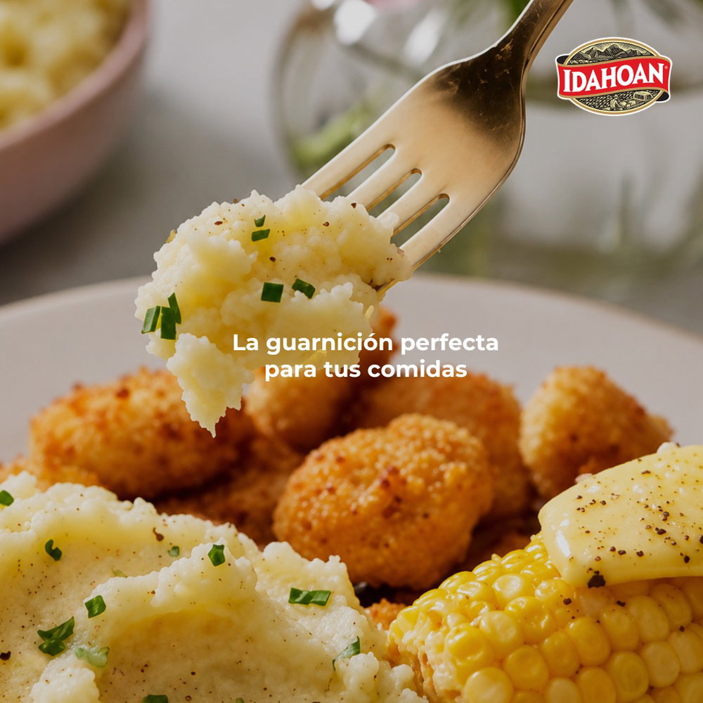 Ese ligero toque a ajo rostizado que a todos nos gusta en el puré de papas Idahoan 🥔😋