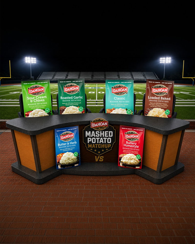 The only thing more heated than game day? This mashed potato matchup. 🥔🏈