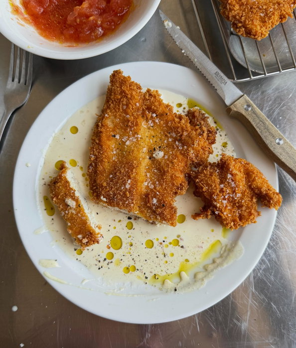 Almond and hazelnut dressing, schnitzel - a few ways. In today’s @theglossmag newsletter