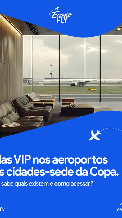 Sabia que você pode ter acesso a salas VIP nos aeroportos da Copa sem pagar a mais?
Deslize e veja quais lounges existem e como acessar. 🏢 ✈️