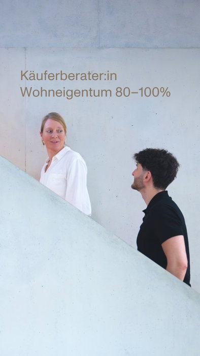 👉 Stelle frei als Käuferberater:in Wohneigentum 80–100%

Arbeitest du gerne kundenorientiert, hast ein Flair für Materialien und bist durchsetzungsstark? Dann bist du bei uns richtig.🤩

Als Käuferberater:in Wohneigentum berätst du Käufer:innen bei der Gestaltung ihres Wohneigentums und koordinierst die Käuferwünsche im Projektteam. Es erwarten dich:

✨️Arbeitsplatz direkt am Bahnhof Wettingen

✨️Homeoffice-Möglichkeit

✨️Familiäre Atmosphäre

Link zum detaillierten Stellenbeschrieb in der Bio. 🔗

Steffen und sein Team freuen sich auf deine Bewerbung!

LinkinBio