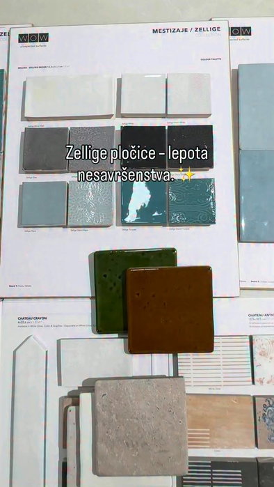 Zellige pločice donose teksturu, karakter i prelepu igru svetlosti. Blago nepravilna forma, suptilne razlike