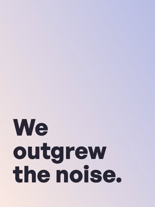 Instagram post: Less noise. More meaning.