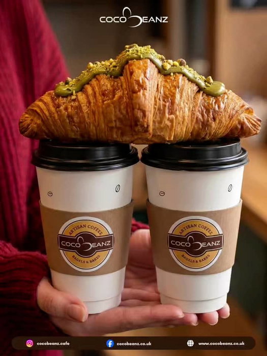 Double the coffee, double the joy! ☕️🥐
There is nothing quite like a pistachio croissant paired with our signature artisan coffee to get your morning started right.
Whether you're grabbing a takeaway or catching up with a friend, CocoBeanz is your go-to spot for the best pastries and coffee in London.
📍 Find us in London and treat yourself to the perfect pairing!