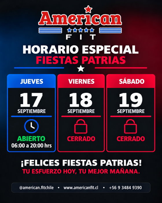 Publicación de Instagram de American Fit