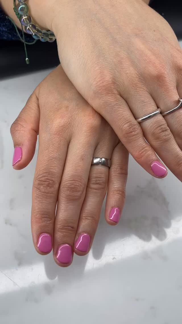 Pinky Gel manicure at AGA💅✨ Book your appointment at 7783022496 📍Burnaby, BC