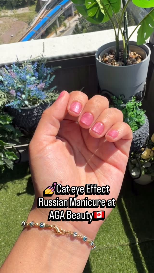 Book now at AGA Beauty and enjoy the bright and cute Cat eye Effect on your nails 🫶🏻 Book online on our website (link…