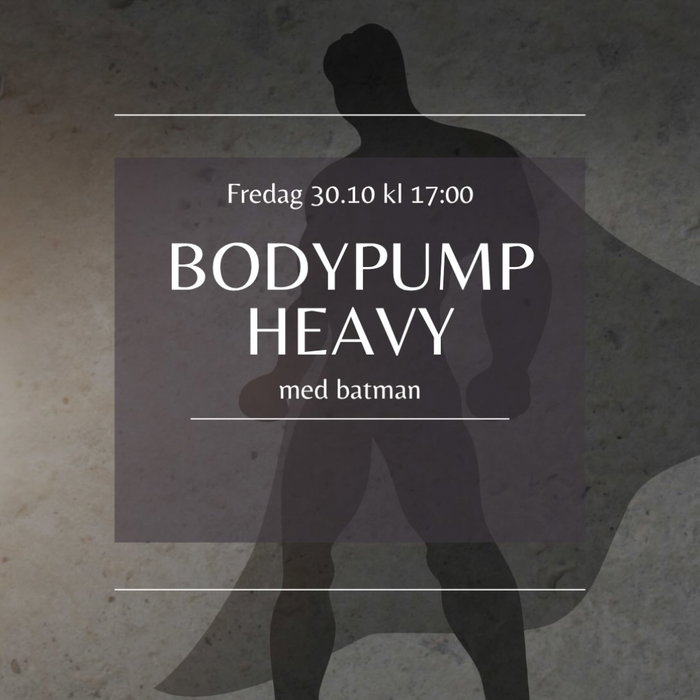 DET HÄR HÄNDER INTE VAR SOM HELST!
Den 30.10 blir det ett Bodypump Heavy-pass utöver det vanliga när Batman gör entré!💥
Det här är helt enkelt ett sånt tillfälle som du inte vill höra om i efterhand från någon annan. Du vill vara DÄR. Och du vill helst också ha bildbevis på honom. 👀
För hur ofta får man egentligen säga att man körde Bodypump Heavy med Batman?
Vi kunde faktiskt ha kört ett helt vanligt Bodypump pass också… Men det är ju TRÄNINGSVERKET. 😉
Så boka in fredagen den 30.10 kl 17.00 och se till att vara på plats! 🤗