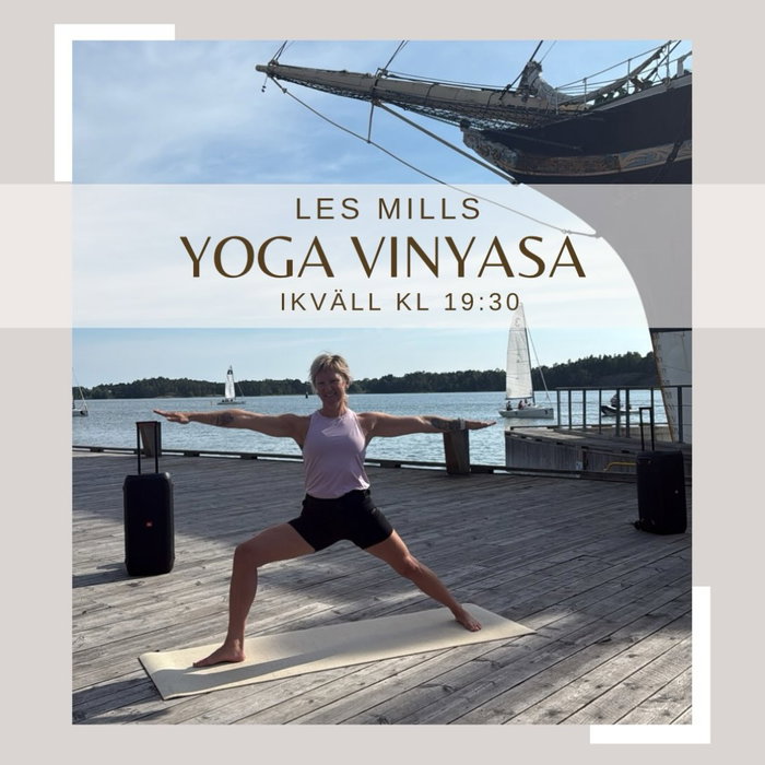 Les Mills YOGA Vinyasa ikväll kl 19:30 vid Pommern bryggan tillsammans med Emilia😍 
Gratis för alla❣️
Ta egen matta med så ses vi ikväll 🤩