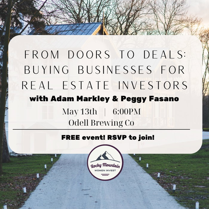 Join us on 5/13 @odellbrewingfivepoints for our FREE monthly meet up! 🙌🏻

You know how to buy buildings, now learn how to buy the cash flow inside them, what the risks are and the biggest difference