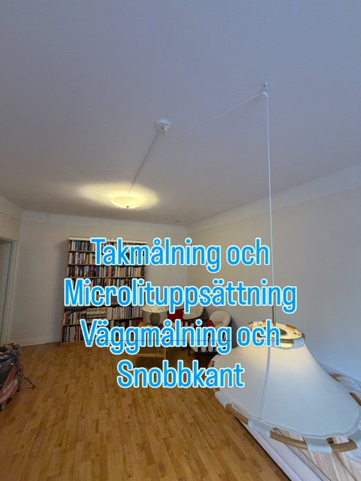 Instagram-inlägg: 180 kvm Tak/Vägg målning samt microlituppsättning och snobbkant