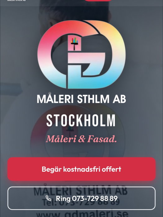 Instagram-inlägg: Nu Lanserar vi vår nya hemsida www.gdmaleri.se med många hantverkartjänster..Kika på vad som passar …