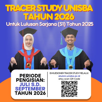 🎓 Tracer Study UNISBA 2026 Resmi Dibuka!
Halo Alumni Program Sarjana UNISBA lulusan Tahun 2025!
Saatnya berkontribusi untuk pengembangan kualitas pendidikan di UNISBA dengan mengisi Tracer Study UNISBA Tahun 2026. Inf