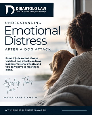 A dog attack can leave lasting effects long after the physical wounds begin to heal. Families who come to DiBartolo Law often describe avoiding neighborhood walks, feeling anxious around unfamiliar dogs, and reliving the attack long after the incident itself.

Learn more: https://www.dibartoloinjurylaw.com/blog/emotional-distress-after-a-dog-attack/