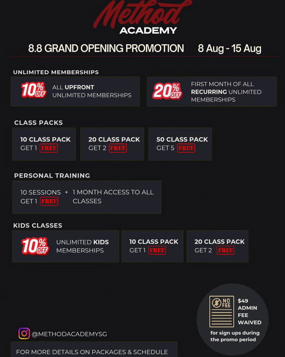 🔥 GRAND OPENING PROMO IS LIVE! 🔥
Celebrate with us and enjoy special deals on memberships, class packs, personal trai