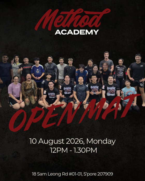 Come by for our very first Open Mat at Method Academy!
Seeyou on the mats!