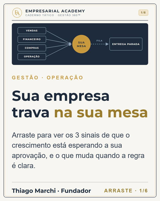 Quer um bate-papo rápido sobre os gargalos da sua operação? Comente GARGALO.

Se a operação para toda vez que você entra em reunião, o garga