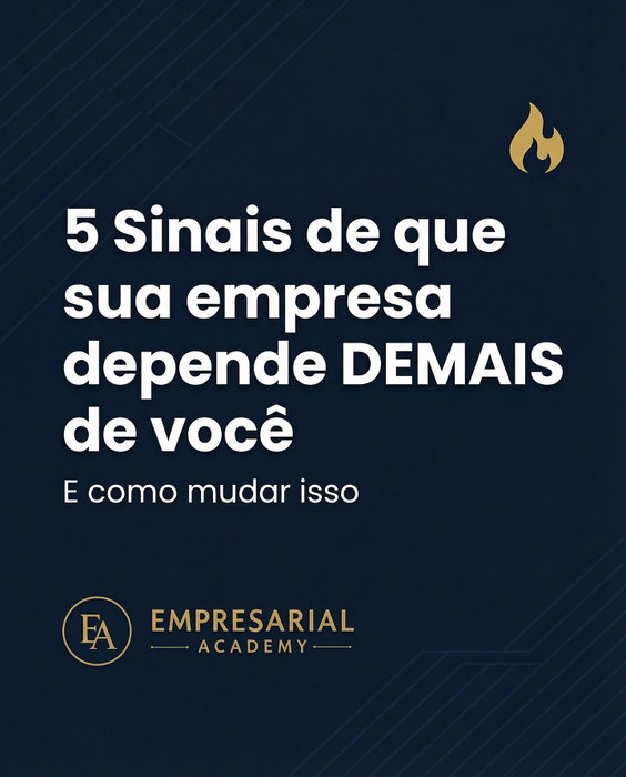 Você sente que se tirar 15 dias de férias, a sua empresa para de funcionar? 🛑

Muitos donos de PMEs vivem no "modo bombeiro", apagando incê