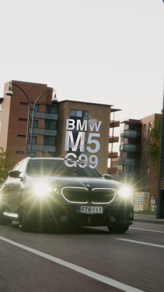 Another day, another shoot. This time, a BMW M5 G99 rolling through the streets of Jyväskylä.
