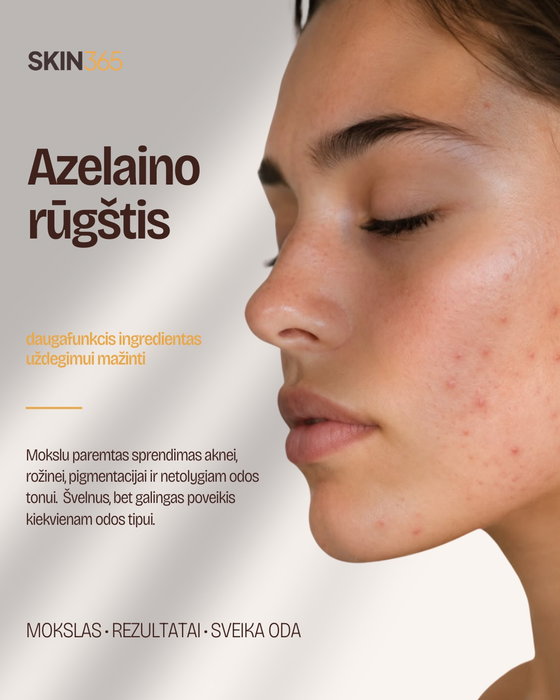 Azelaino rūgštis yra vienas universaliausių ingredientų probleminei ir jautriai