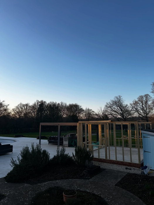 Progress of our current pool house project in Maplehurst