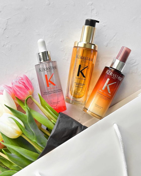 Spring haircare essentials for healthier, shinier hair all season long 🌷✨ 💕 Genesis Serum — helps support the scalp while reducing hair fa