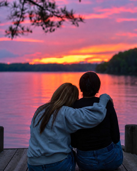 Our favorite way to end every lake day - right here on the dock at sunset. 🌅🌊💛