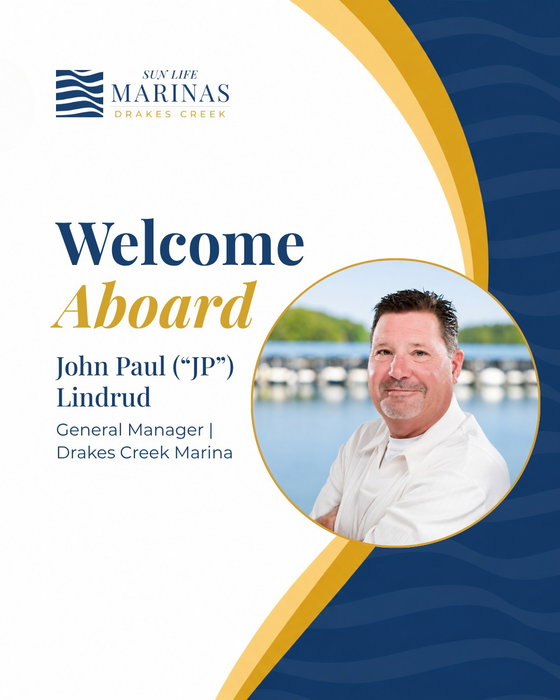 There's a new face around the marina!

Please join us in welcoming John Paul ("JP") Lindrud as the new General Manager of Drakes Creek Marina.

Bringing a wealth of experience in operations, customer service, and team leadership, JP is excited to get to know our members, build lasting relationships, and continue making Drakes Creek Marina a place everyone is proud to call home. If you see him around the docks, be sure to stop by and say hello!

Welcome aboard, JP. ⚓