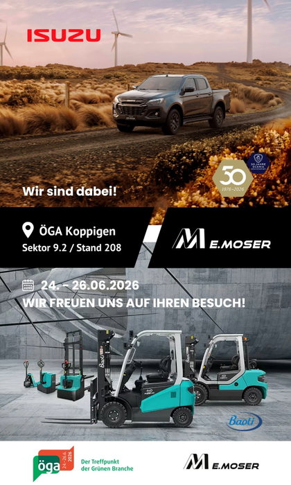 Wir sind an der ÖGA 2026 in Koppigen dabei🌿🚜 Vom 24. bis 26. Juni Treffpunkt für alle, die in der Grünen Branche und K
