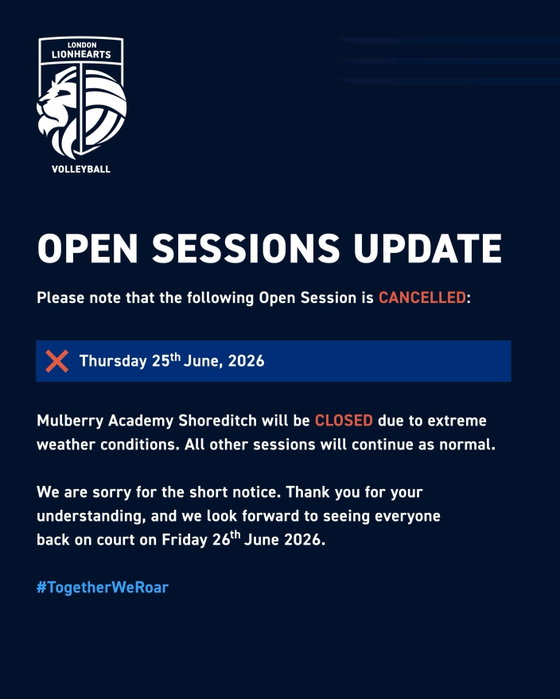 🚨 IMPORTANT UPDATE: OPEN SESSIONS 🚨