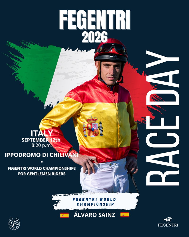 Nueva cita internacional para @alvaro.sainz442 en el Campeonato del Mundo @fegentri de Gentlemen Riders.
