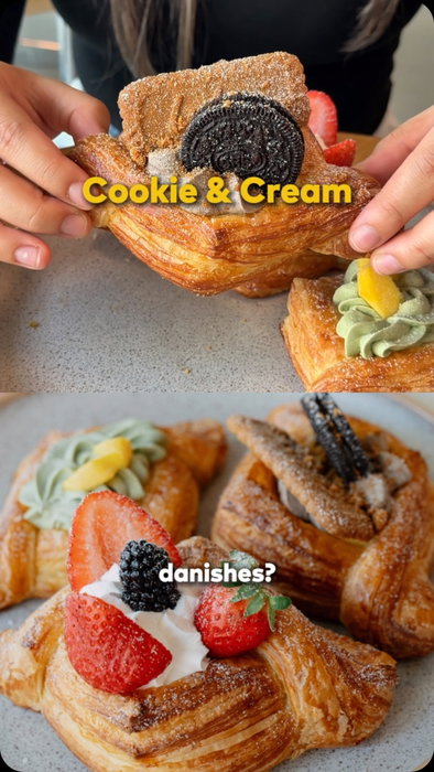 Come by Seed and Water and pick one! Or all three 👀 

Strawberry Danish 🍓
Cookies and Cream Danish 🍪
Mango Matcha Dan