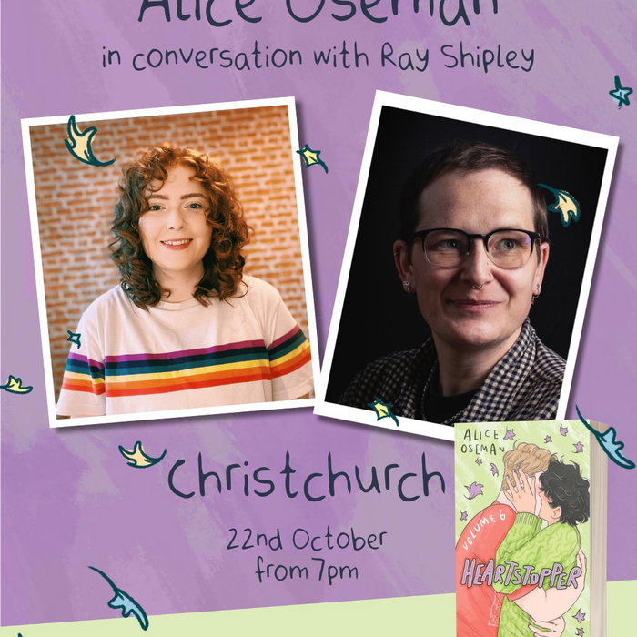 Less than a week until Alice Oseman comes to Ōtautahi! Tell all the graphic novel enthusiasts and YA fiction lovers in y...