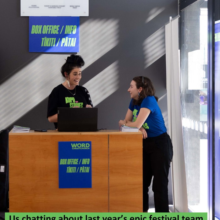 Hey, you! We want you to join the WORD fest volunteer team!

💚 Become part of the buzz at one of Ōtautahi's most belove...