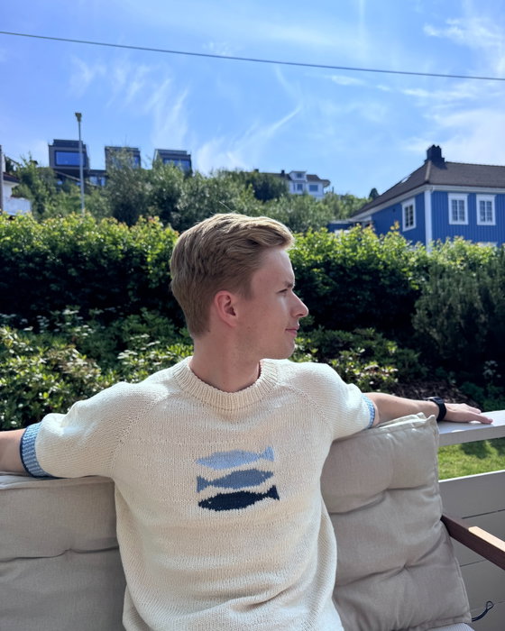 He wanted a t-shirt with a fish motif, and that’s exactly what he got 🐟
I designed the sweater in the design tool and make the fish motif in color charts! 🎨
I also added a fun detail on the sleeves, in the same colors as the fish 🌊
What’s your dream motif?
You can actually make whatever your heart desires in the color charts 🩵
You don’t have to look for patterns with the perfect design anymore. And it’s super easy to make!
Yarn is Cotton Merino from @un_told.no 🧶
#colorwork #knitweardesign #knitwear #knittingpattern #knitsweater Un-told