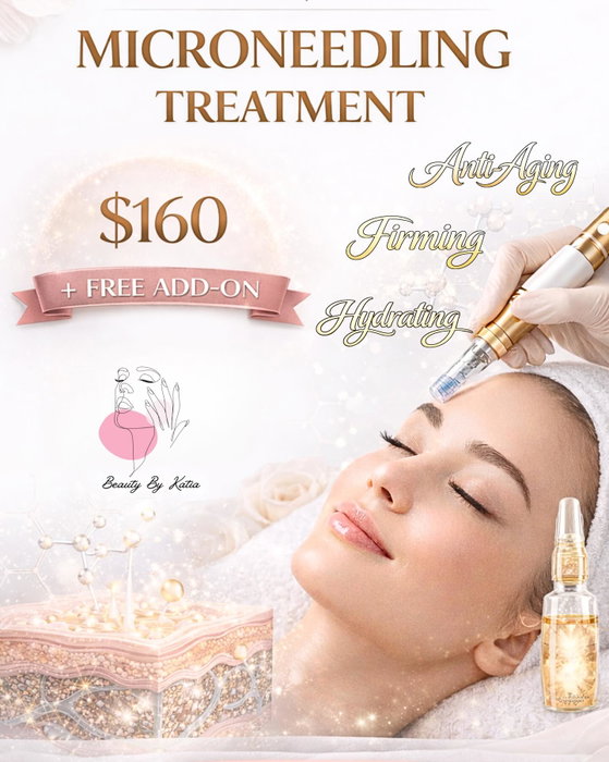 Your sign to upgrade your skin ✨

Microneedling — $160
•	FREE add-on included

Smoother texture • Firmer skin • Natural collagen boost

DM to book 🤍
