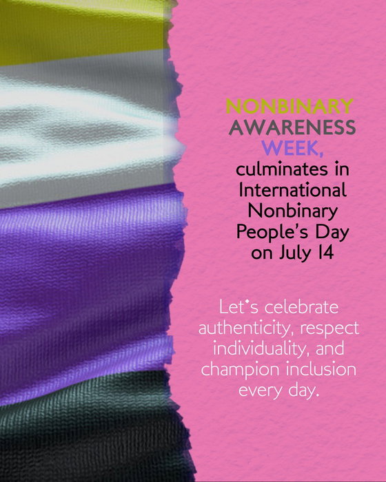 We recognize and celebrate nonbinary people around the world whose identities exist beyond the traditional gender binary.
International Nonbinary People’s Day is an opportunity to raise awareness, foster inclusion, and honor the diversity, resilience, and contributions of nonbinary individuals in our communities, workplaces, and everyday lives.
Everyone deserves to be seen, respected, and valued for who they are. By listening, learning, and using inclusive language, we can help create spaces where everyone feels a sense of belonging.
#InternationalNonbinaryPeoplesDay #LGBTQ+ #ACASToronto