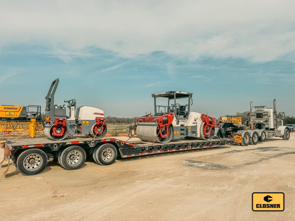 Loaded up and headed out.

This Dynapac CC1200VI and CC5200VI are leaving the branch and heading straight to the paving job. Next stop: fresh mat and proper compaction.