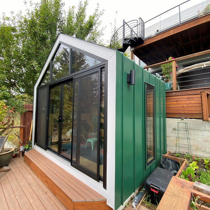 Forget everything you know about backyard sheds. Great design doesn't require a massive footprint - it just requires intention. 

Case in point: this gorgeous-in-green Monarch 106 studio was made for a musician in California.

Each Bunkie is a precision-engineered, four-season structure designed and built in Southern Ontario. 

The proportions are balanced, the light is generous, and the materials feel considered. The result? Modern architecture scaled to a practical, day to day form.

#TheBunkieCo #MusicStudio #ModernShed #PrefabCabin #SmallSpaceDesign #BunkieLife #Dwell #MadeInCanada
