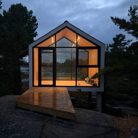 There’s a rhythm to building that demands patience whether you’re ready for it or not.

This Pointe au Baril Bunkie is almost ready for its first quiet morning, just the wall bed and a few interior accents left to place.

The 24v LED lighting system gave us a run for our money, but dialing in every detail until it felt effortless is what makes this work so rewarding.

Tell us what catches your eye first in the comments.

#monarchbunkie #diy #ModernArchitecture #glasscabin #offgrid
#industrialdesign #constructionjourney #lightingdesign #CabinDesign