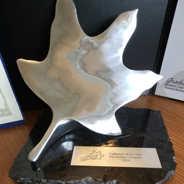 Finally coming up for air after an incredible weekend! What a night at the the 30th Annual Quinte Business Achievement Awards! We are incredibly honoured to bring the Trailblazer of the Year Award home to the team. 🏆 

To be recognized at this milestone gala alongside so many brilliant business leaders across the Bay of Quinte region is a moment our team won't ever forget.

A massive thank you to the QBAA committee, judges, our amazing clients, and the incredible support from Proudly Made in Bay of Quinte, Municipality of Brighton, City Of Quinte West, Northumberland County, and Prince Edward County. This community gives us the platform to push boundaries every single day! And a special shout out to Legacy Events for hosting an unforgettable evening.

Still buzzing while we are on site assisting a local build this week! 

#TheBunkieCo #QBAA2026 #ManufacturingInnovation #IndustrialDesign #SmallBusinessWeek #SupportLocalBusiness