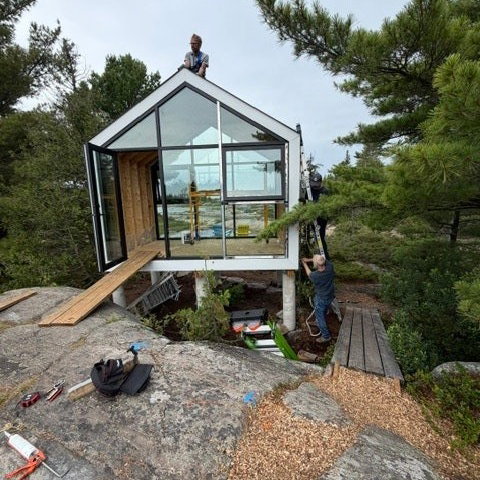 When we received this picture last week, it really struck a chord. Two guys out on an island, in the middle of nowhere, building something truly special.

The DIY (with some help 😉 ) spirit is alive and well in Pointe au Baril. This Monarch 2 glass wall unit is a sophisticated cabin by the shore, on some rocks, between the trees and up out of the way. It will be stunning!

Everything you need to realize your glass cabin vision is delivered straight to your property, ready to assemble.

#DIYSpirit #GlassCabin #PointeAuBaril #IslandLife #SustainableLiving #NatureRetreat #OutdoorArchitecture #CabinGoals