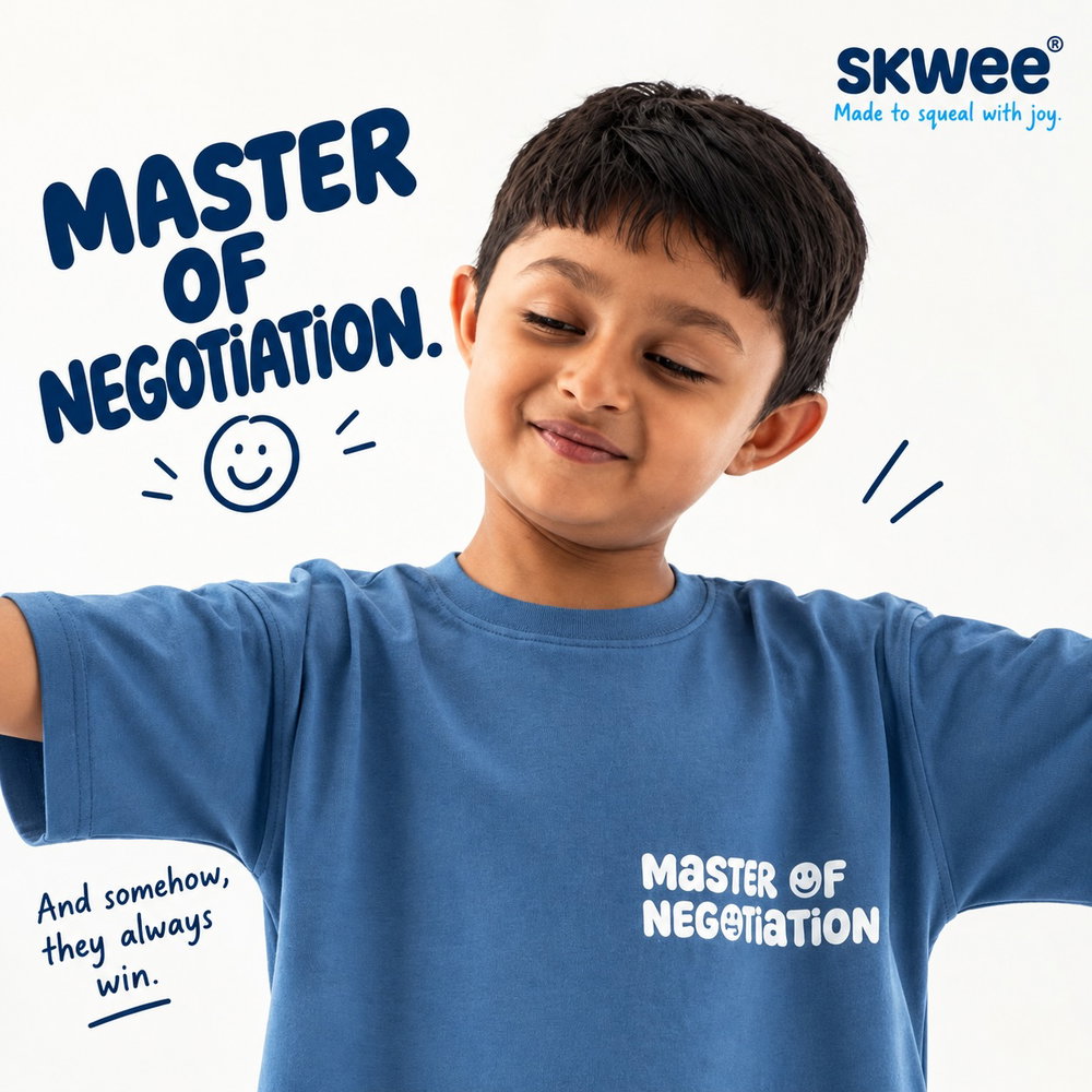 Made for little personalities who play hard, negotiate harder, and need comfort through it all. 💙
SKWEE — Made to sque