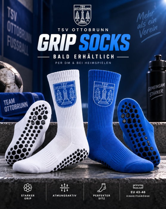 Wiesnzeit. Da braucht’s Standfestigkeit. Auf der Bank, auf dem Platz und vielleicht auch danach. 😄🧦 🍺🍻

Deshalb gibt’s ab dieser Woche unsere neuen TSV Ottobrunn Grip Socks in Blau und Weiß.

Ab dieser Woche verfügbar per DM oder bei unseren Heimspielen.