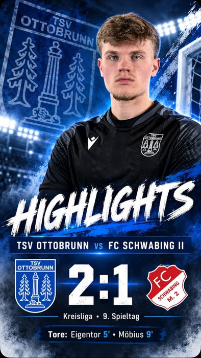 Manchmal schreibt der Fußball Geschichten, die du dir nicht ausdenken kannst. Vor allem in Ottobrunn. 😂

Letzte Woche gegen Dachau aus einem 3:0 noch ein 3:3 gemacht. Diesmal trifft der Gegner sogar für uns. Es geschehen noch Wunder!

Schwabing kommt mit sechs Spielen ohne Niederlage an den Haidgraben. Aber unsere Heimfestung? Die fällt so schnell nicht!

5. Minute: Eigentor. 9. Minute: Philipp Möbius. 2:0! Fast schon unheimlich souverän.

Bis zur 83. Minute. Anschlusstreffer. Und schon geht das große Zittern wieder los. Wäre ja auch zu einfach gewesen.

Aber diesmal halten wir dicht! 2:1! Fünf Heimspiele, weiter ungeschlagen und mit Schwabing nach Punkten gleichgezogen.

Die Champions League der Kreisliga liefert weiter. Nur unsere Nerven hätten langsam gerne Winterpause. 🍻

🎬 Film ab!