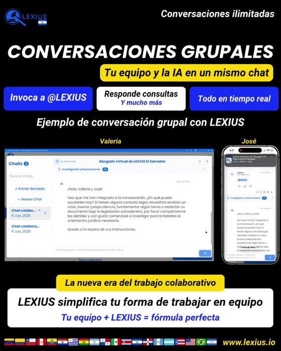 Conversaciones Grupales en LEXIUS