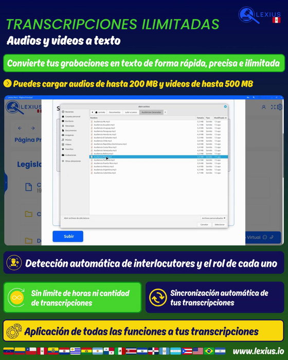 Transcripción de audio o video